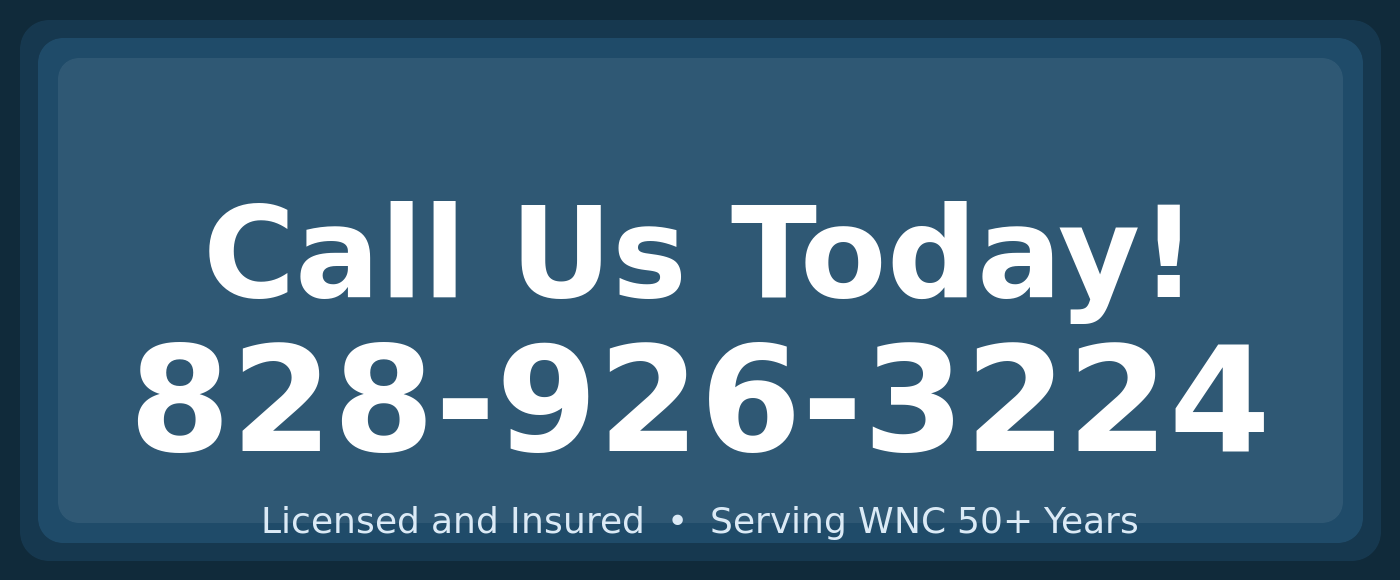 Call Us Today 828-926-3224