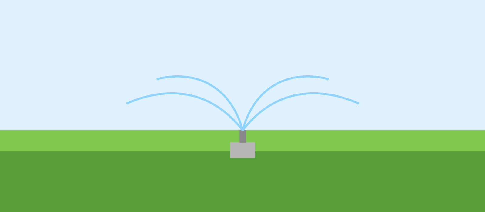 Irrigation system illustration banner